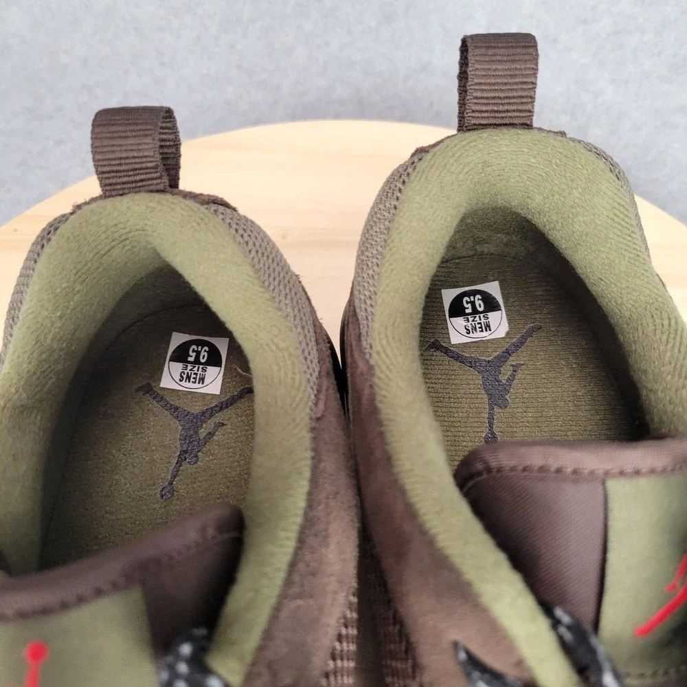Nike Jordan CMFT Era Baroque Mens 9.5 Brown Olive Suede Sneakers HJ6777-200